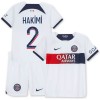 Conjunto (Camiseta+Pantalón Corto) Paris Saint-Germain Hakimi 2 Segunda Equipación 23-24 - Niño